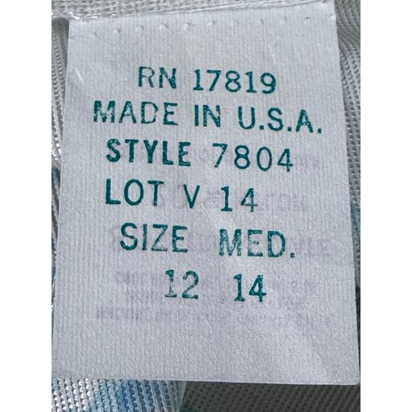 VINTAGE floral cream blue robe peignoir women's size medium 12 14 - Picture 4 of 9